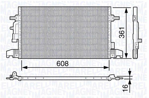 MAGNETI MARELLI Kondensators, Gaisa kond. sistēma 350203641000